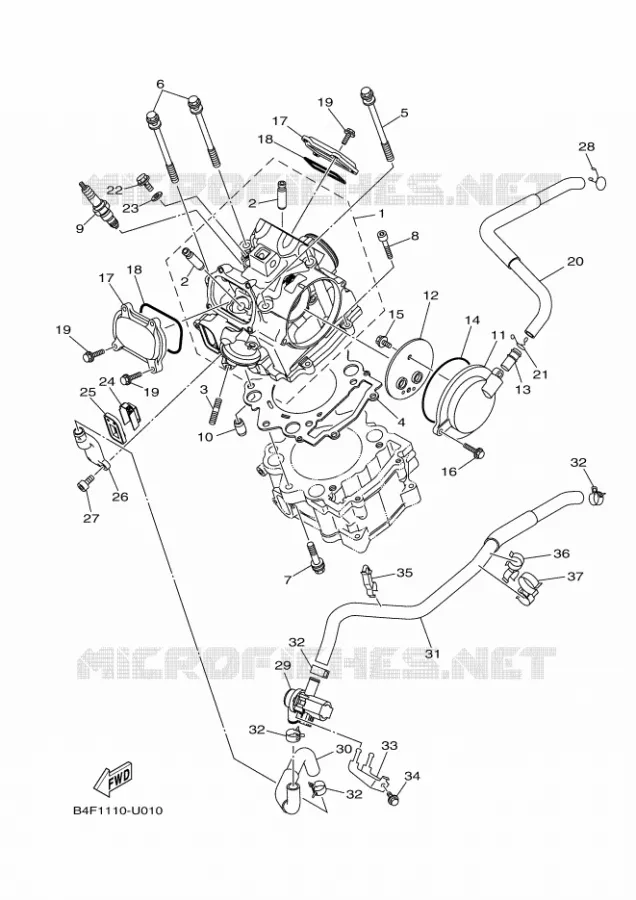 CULASSE Yamaha QUAD 700 2020 GRIZZLY  YFM700FWAD