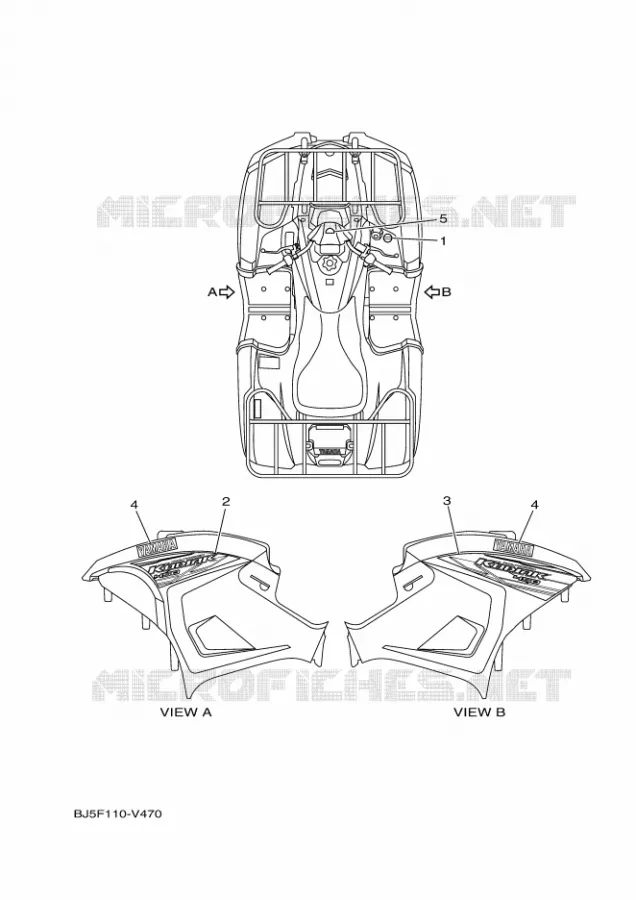 EMBLEME Yamaha QUAD 450 2020 KODIAK  YFM450FWB
