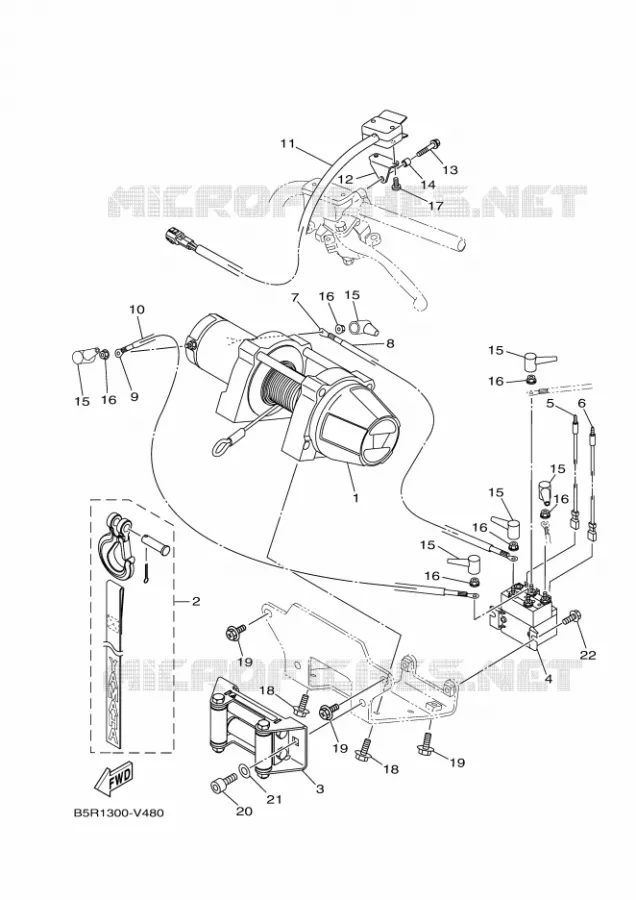 PIÈCES OPTIONNELLES 1 Yamaha QUAD 450 2020 KODIAK  YFM450FWB