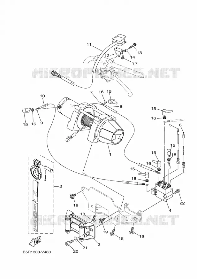 PIÈCES OPTIONNELLES 1 Yamaha QUAD 450 2020 KODIAK  YFM450FWB