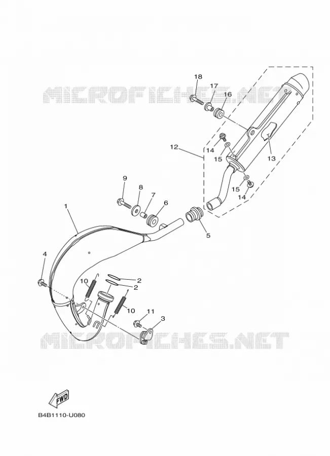 ECHAPPEMENT Yamaha MOTO 85 2021 YZ  YZ85LW