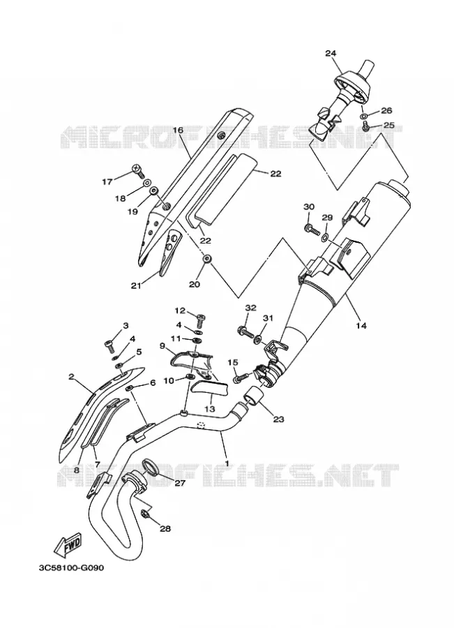 ECHAPPEMENT Yamaha MOTO 250 2021 XT  XT250M