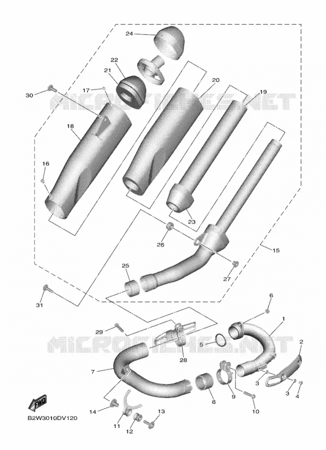 ECHAPPEMENT Yamaha MOTO 450 2021 YZF  YZ450F