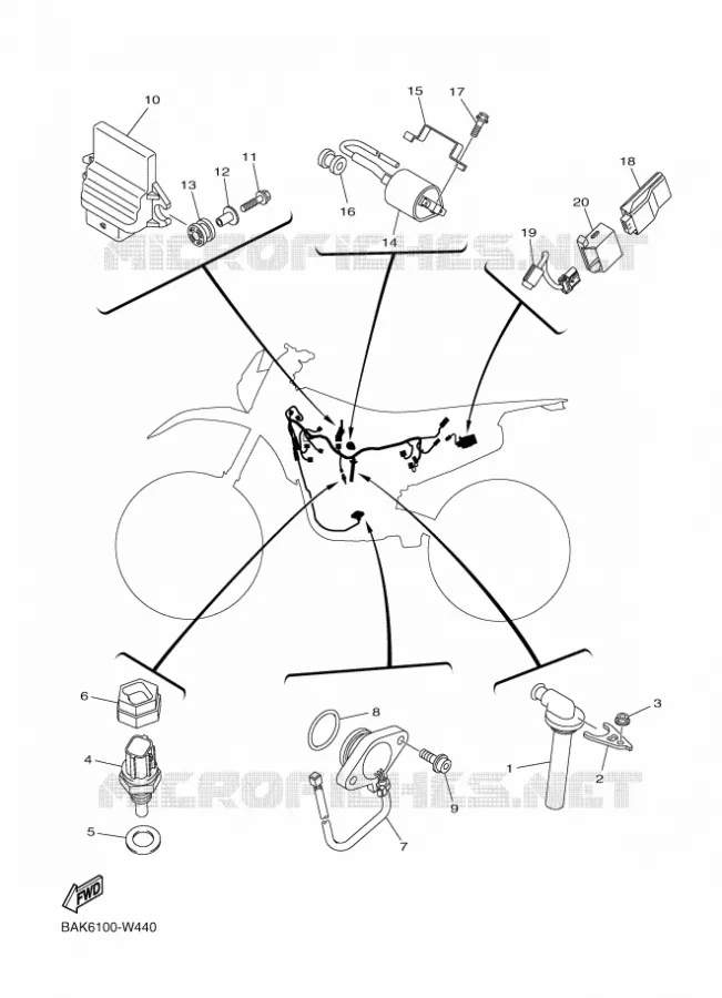 ELECTRIQUE 1 Yamaha MOTO 250 2021 WRF  WR250F