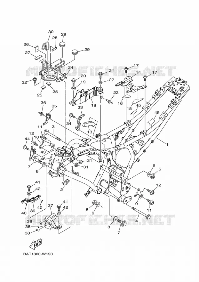 CADRE Yamaha MOTO 700 2021 MT  MTN690