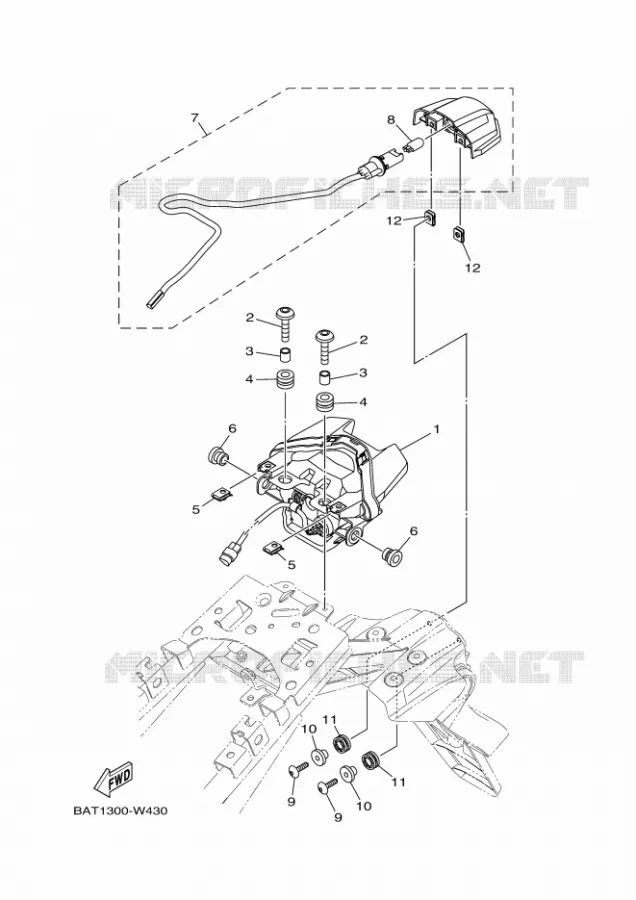 FEU ARRIERE Yamaha MOTO 700 2021 MT  MTN690