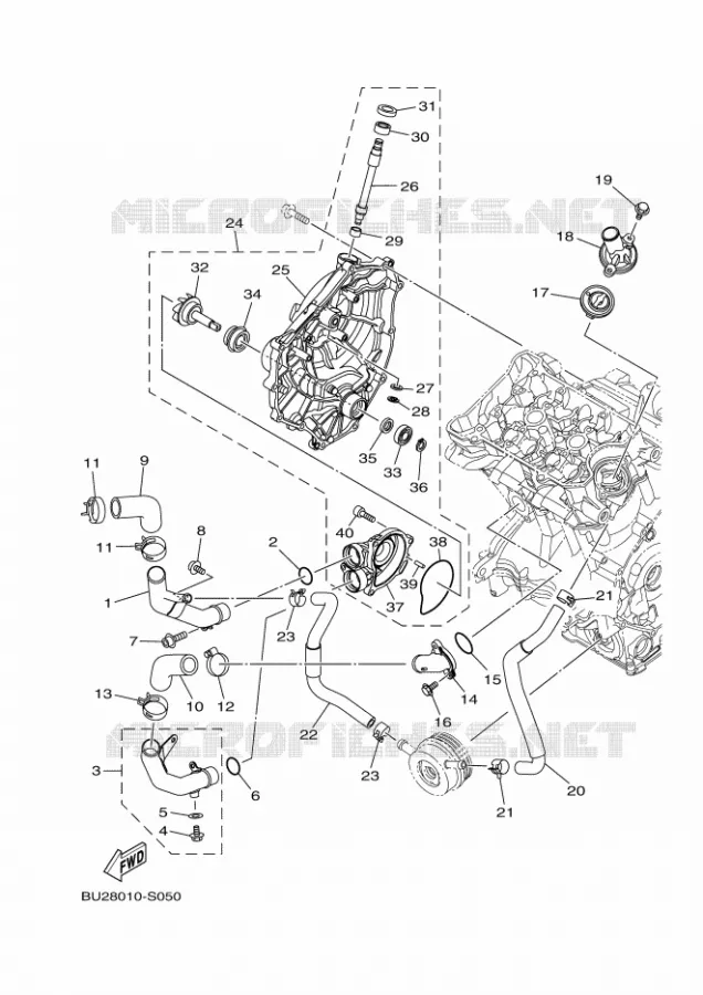POMPE A EAU Yamaha MOTO 700 2021 MT  MTN690