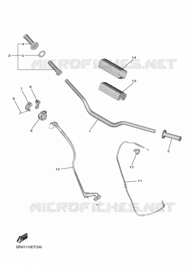 GUIDON ET CABLES Yamaha MOTO 450 2021 WRF  WR450F