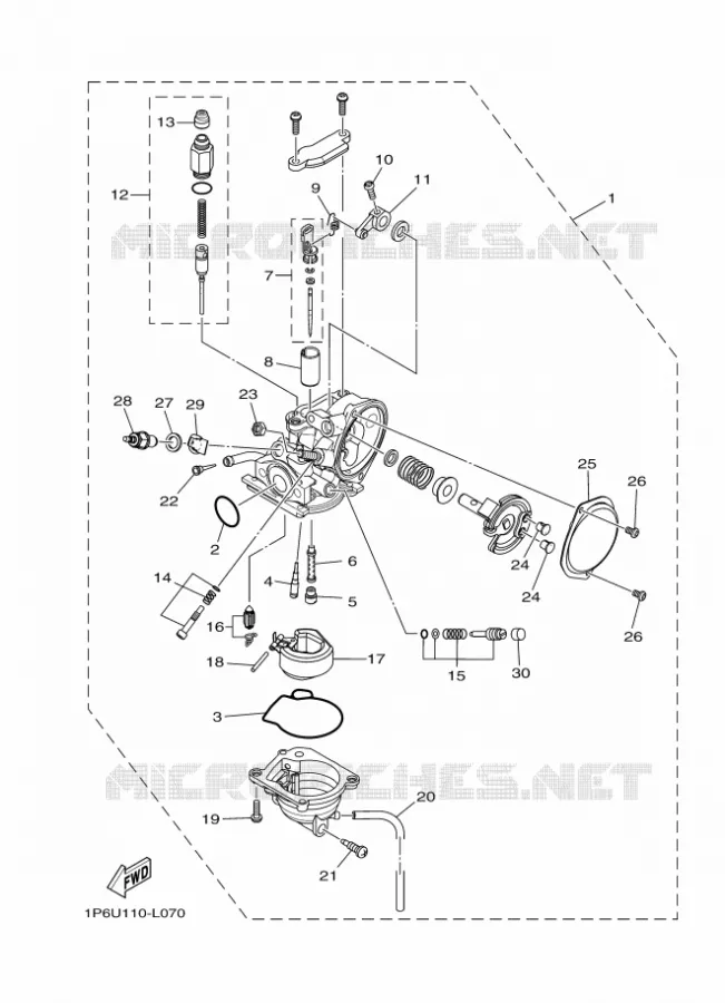 CARBURATEUR Yamaha MOTO 50 2021 TTR  TT-R50E