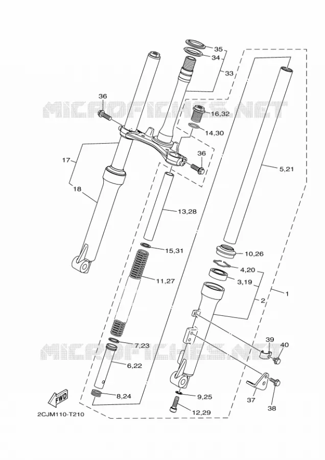FOURCHE Yamaha MOTO 50 2021 TTR  TT-R50E