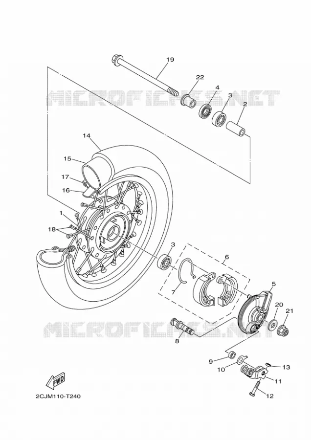 ROUE AVANT Yamaha MOTO 50 2021 TTR  TT-R50E