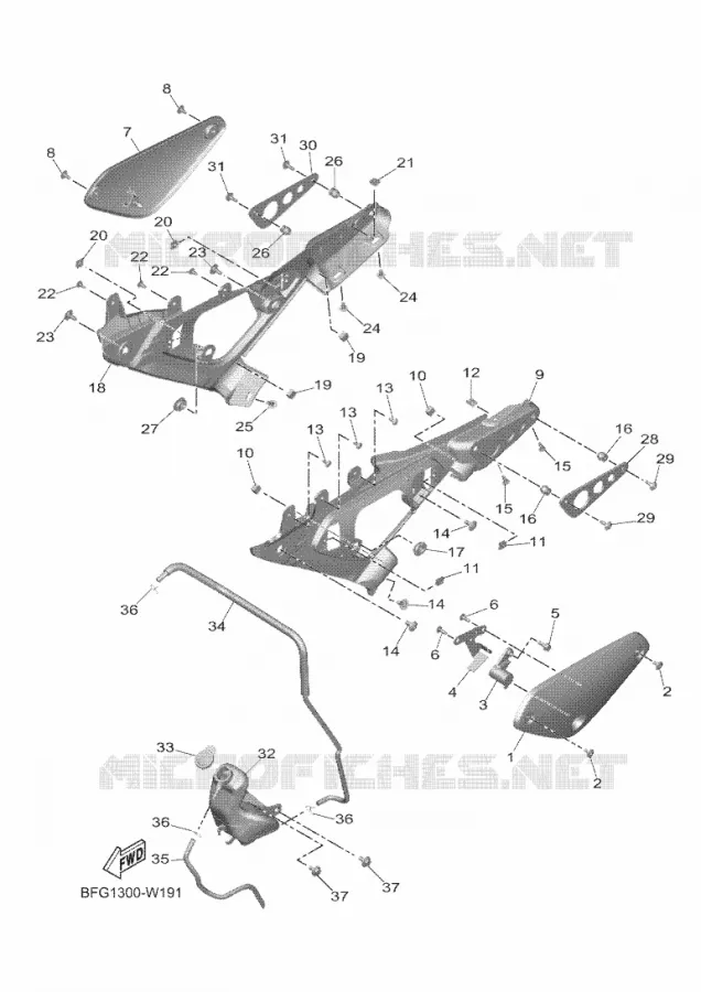 COUVERCLE LATERAL Yamaha MOTO 125 2021 XSR  XSR125