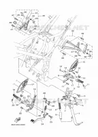 SUPPORT / REPOSE PIEDS pour Yamaha MT-25 de 2021