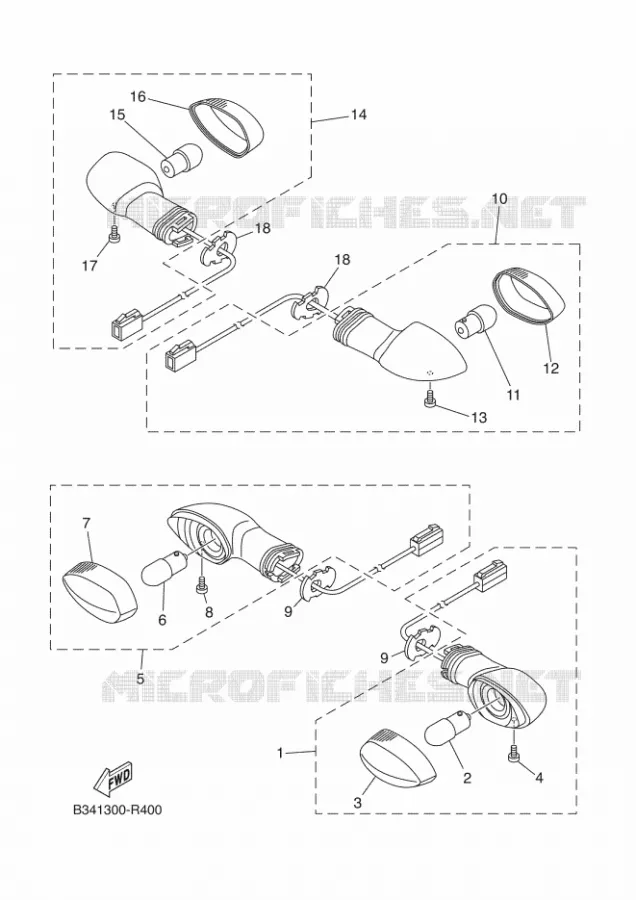 CLIGNOTANT Yamaha MOTO 700 2021 XSR  MTM690D
