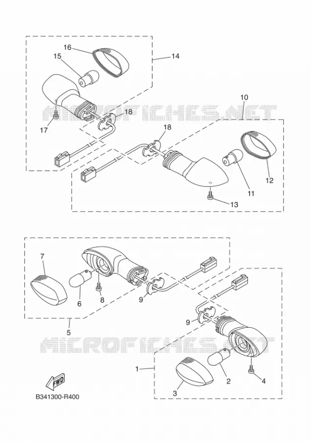 CLIGNOTANT Yamaha MOTO 700 2021 XSR  MTM690D-U