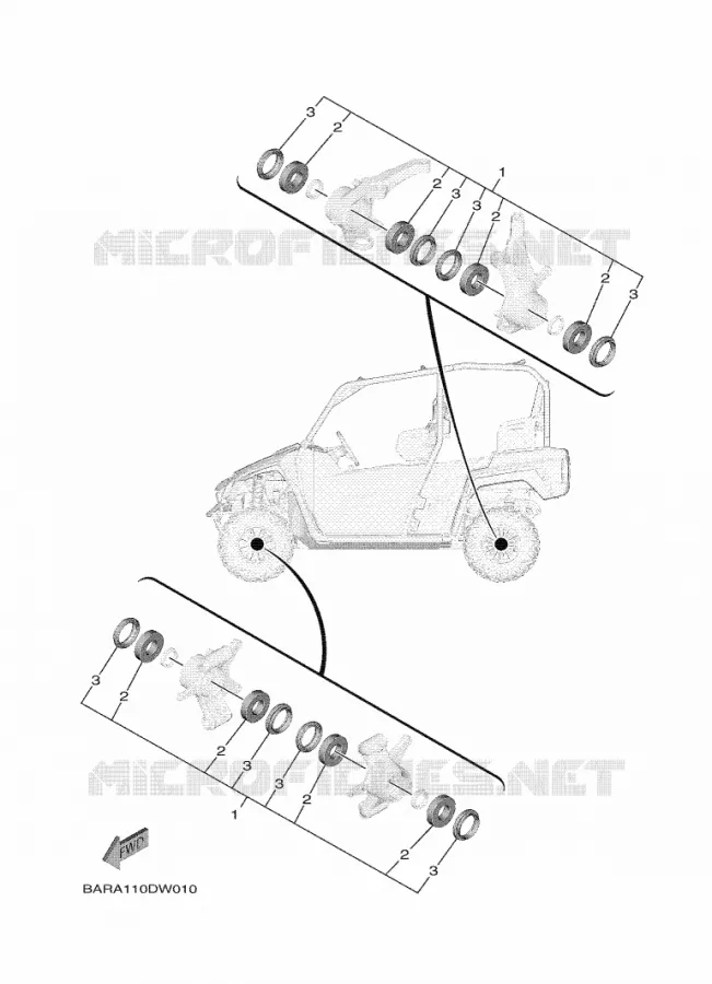 KIT PIECES D'ENTRETIEN Yamaha SIDE BY SIDE 850 2021 WOLVERINE  YXF850E/YXF85WPAM