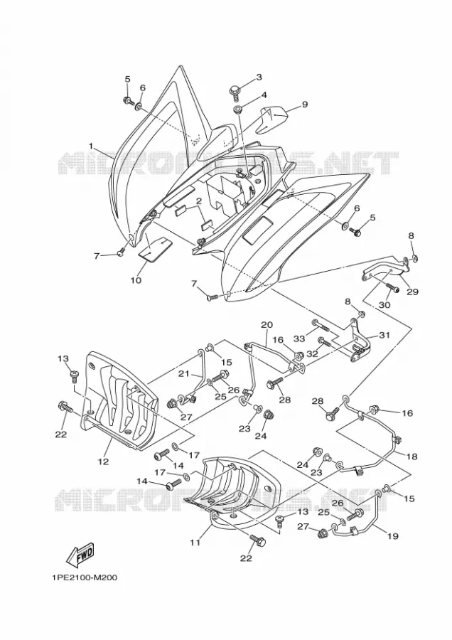 GARDE BOUE ARRIERE Yamaha QUAD 700 2021 RAPTOR  YFM700R