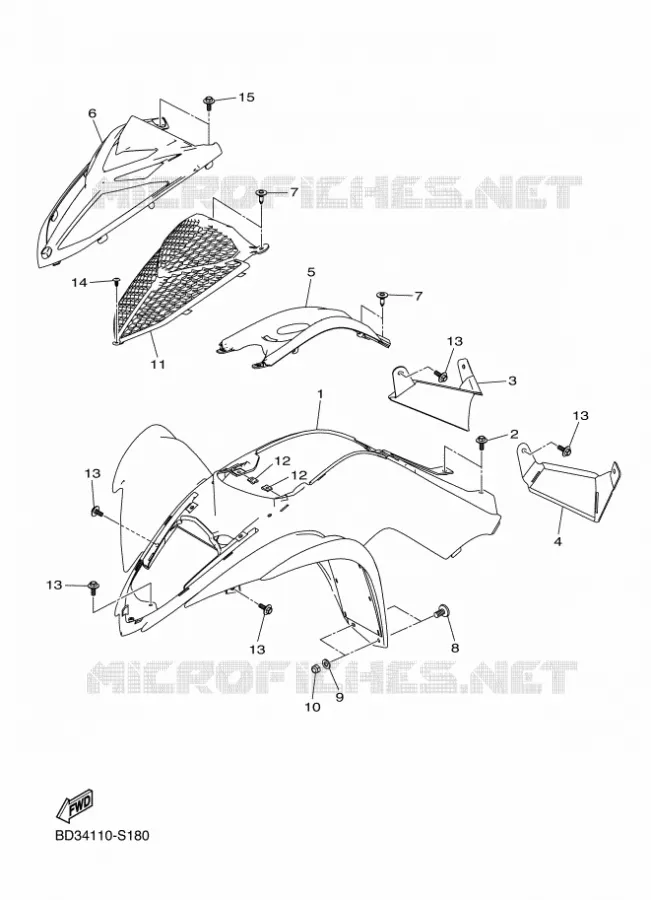 GARDE BOUE AVANT Yamaha QUAD 90 2021 RAPTOR  YFM90R