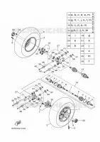 ROUE ARRIERE pour Yamaha KODIAK 450 EPS ALU DIFF LOCK de 2021
