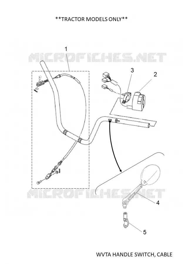 WVTA COMMODO / CABLE Yamaha QUAD 700 2021 GRIZZLY  YFM700FWAD