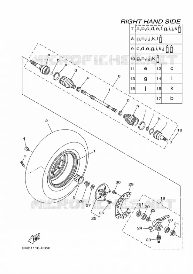ROUE AVANT 2 Yamaha SIDE BY SIDE 700 2021 VIKING  YXM700E/YX70MPM