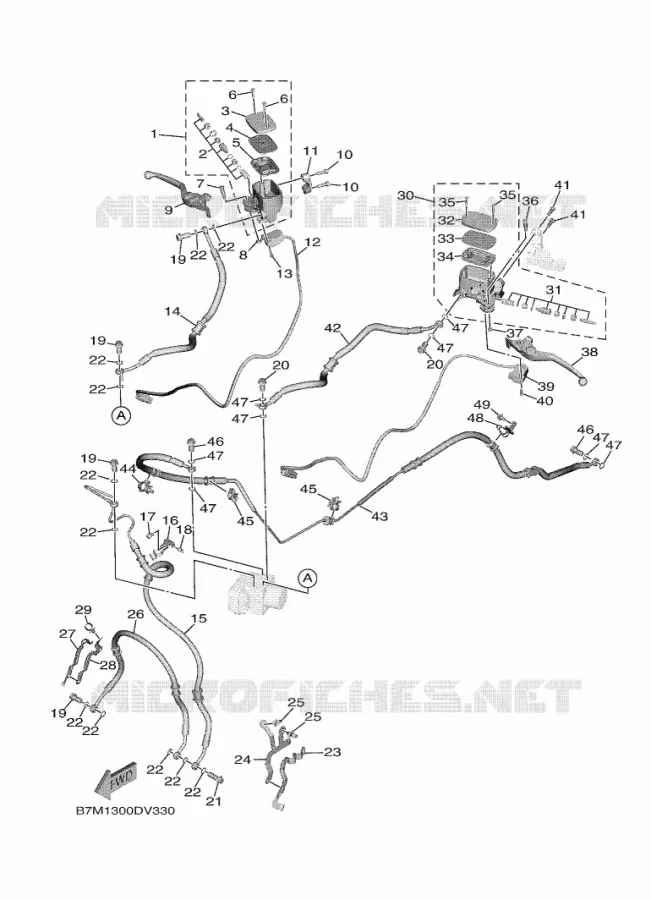 MAITRE CYLINDRE DE FREIN AVANT Yamaha SCOOTER 560 2021 TMAX  XP560D