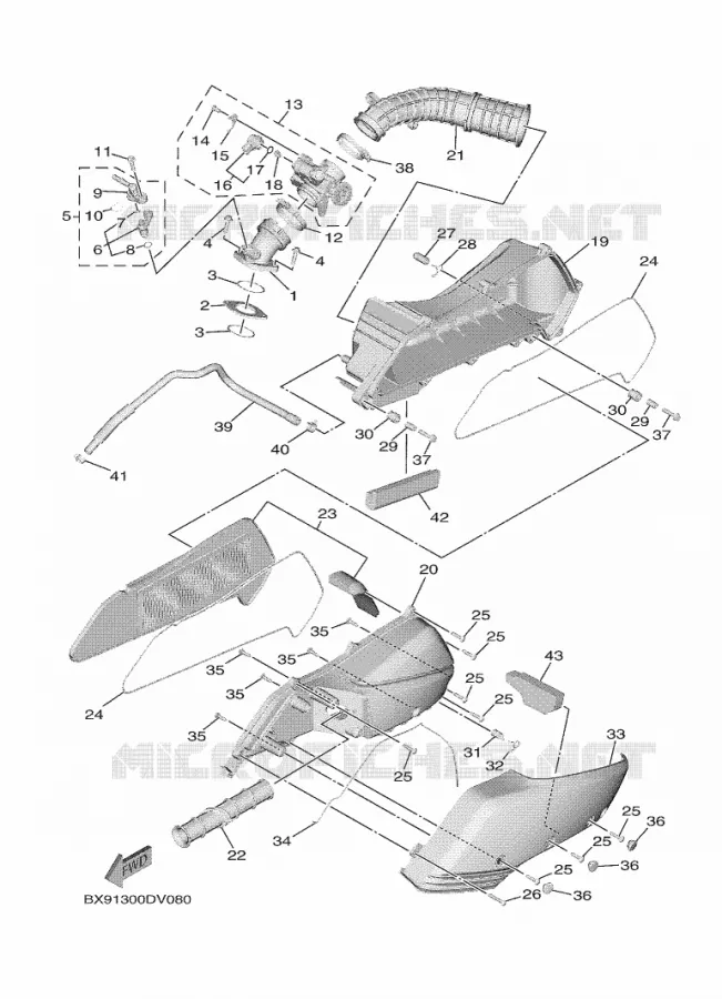 ADMISSION Yamaha SCOOTER 300 2021 TRICITY  MWD300