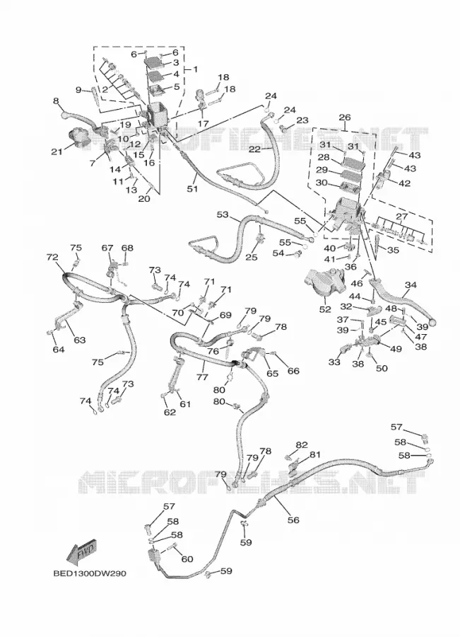 MAITRE CYLINDRE DE FREIN AVANT Yamaha SCOOTER 300 2021 TRICITY  MWD300