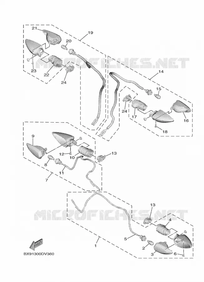 CLIGNOTANT Yamaha SCOOTER 300 2021 TRICITY  MWD300