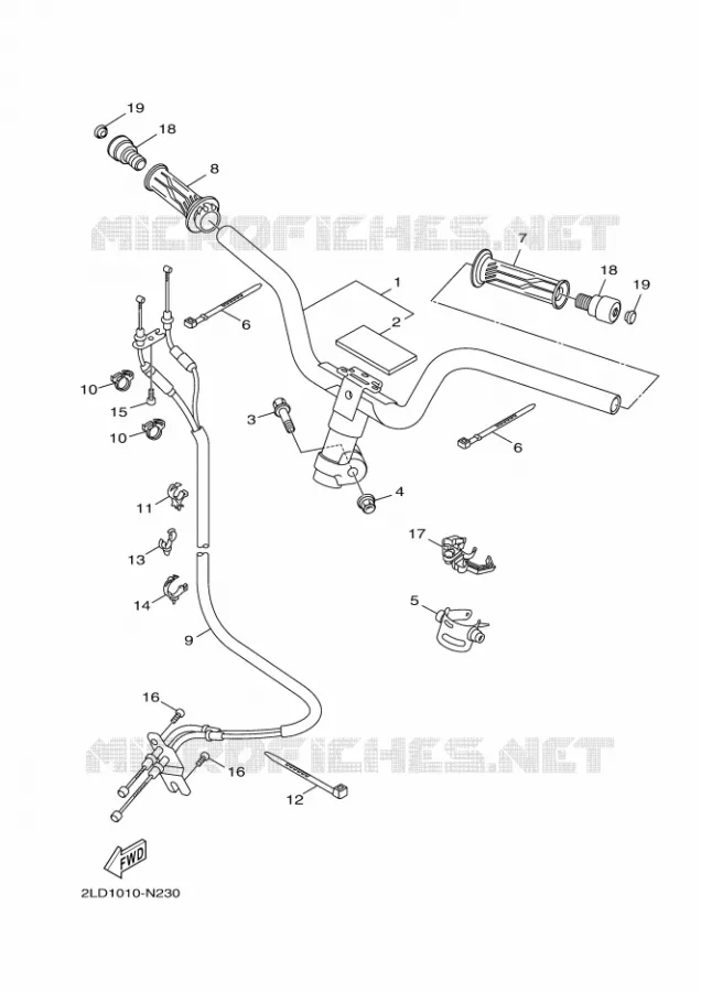 GUIDON ET CABLES Yamaha SCOOTER 125 2014 MAJESTY S  XC125R