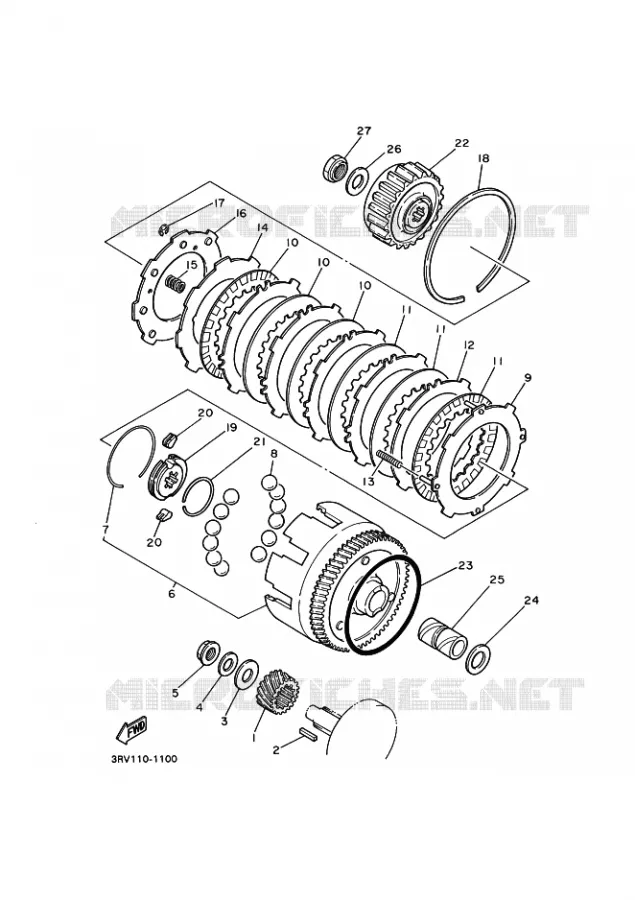 EMBRAYAGE Yamaha MOTO 80 2001 PW  PW80