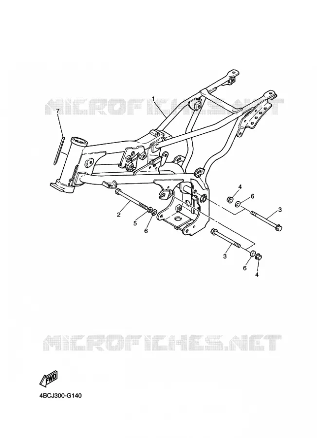 CADRE Yamaha MOTO 80 2010 PW  PW80
