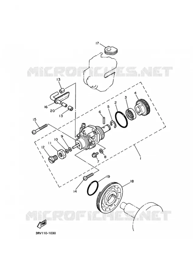 POMPE A HUILE Yamaha MOTO 80 2011 PW  PW80