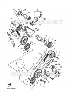 ARBRE A CAMES / CHAINE DE DISTRIBUTION pour Yamaha XV1100 de 1994