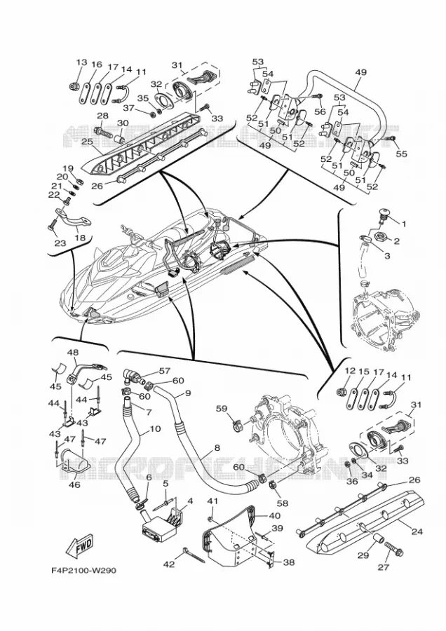 HULL & DECK Yamaha Waverunner 1800 2021 GP  GP1800D-W