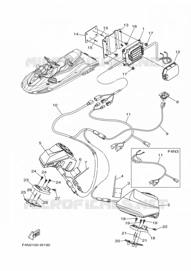 PIECES ELECTRIQUE 4 Yamaha Waverunner 1050 2021 VX  VX1050B-W