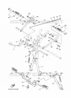 SUPPORT / REPOSE PIEDS pour Yamaha YB 125 de 2022
