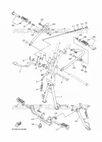 SUPPORT / REPOSE PIEDS pour Yamaha YB 125 de 2022
