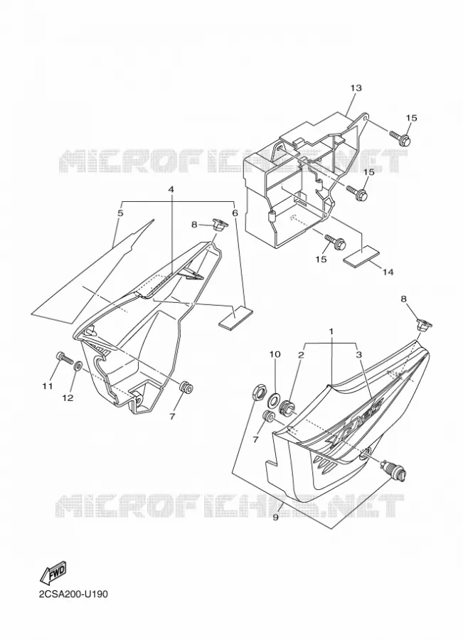 COUVERCLE LATERAL Yamaha MOTO 125 2022 YB  YB125