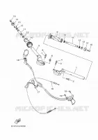 GUIDON ET CABLES pour Yamaha YZF 250 WORLD GP 60TH ANNIVERSARY de 2022