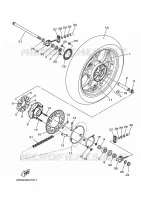 ROUE ARRIERE pour Yamaha YZF 250 WORLD GP 60TH ANNIVERSARY de 2022