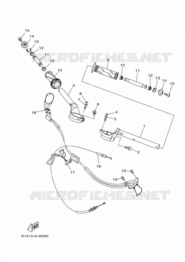 GUIDON ET CABLES Yamaha MOTO 250 2022 R25  YZF250-A