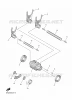 BARILLET DE SELECTION / FOURCHETTE pour Yamaha YZ 250 F Monster Energy Yamaha Racing Edition de 2022