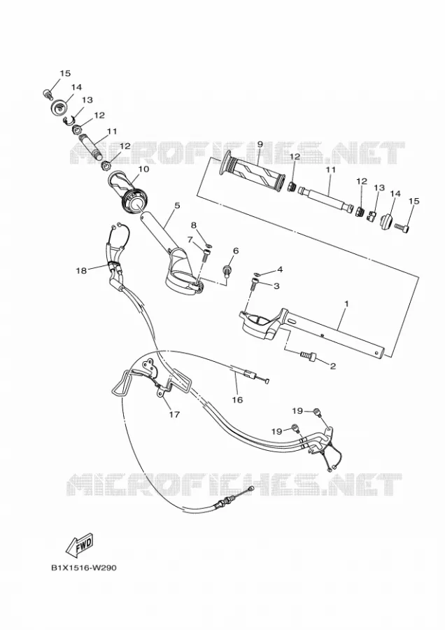 GUIDON ET CABLES Yamaha MOTO 300 2022 R3  YZF320-A