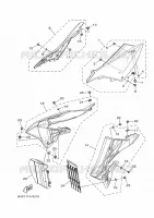 COUVERCLE LATERAL pour Yamaha YZ 125 de 2022