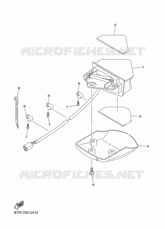 FEU ARRIERE Yamaha MOTO 250 2022 WRF  WR250F