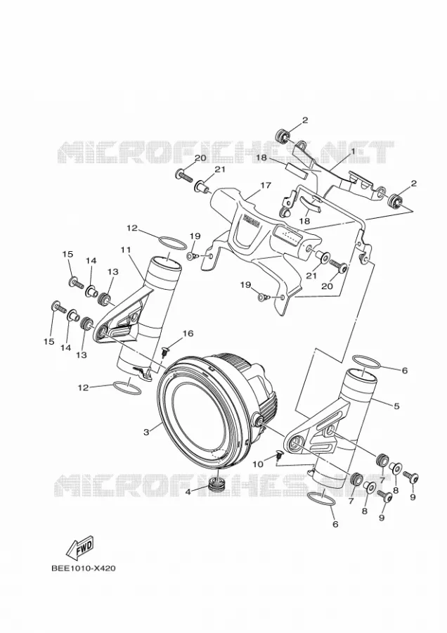 PHARE  Yamaha MOTO 700 2022 XSR  MTM690D