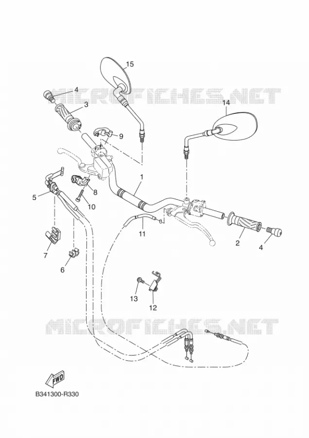 GUIDON ET CABLES Yamaha MOTO 700 2022 XSR  MTM690