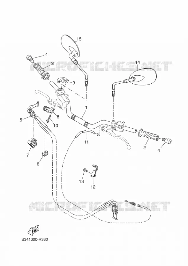 GUIDON ET CABLES Yamaha MOTO 700 2022 XSR  MTM690