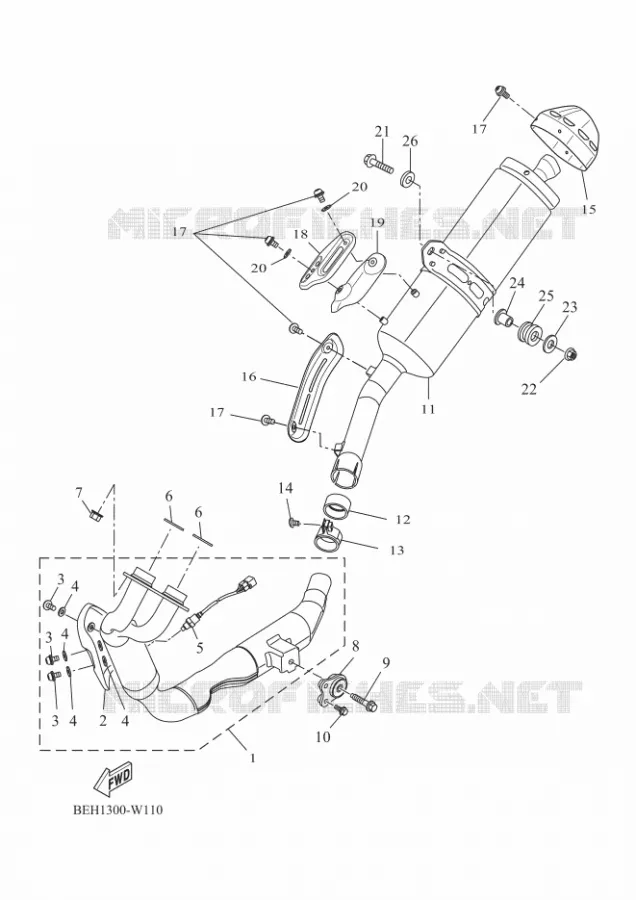 ECHAPPEMENT Yamaha MOTO 700 2022 TENERE  XTZ690